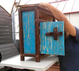 shabby chic cabinet blue and