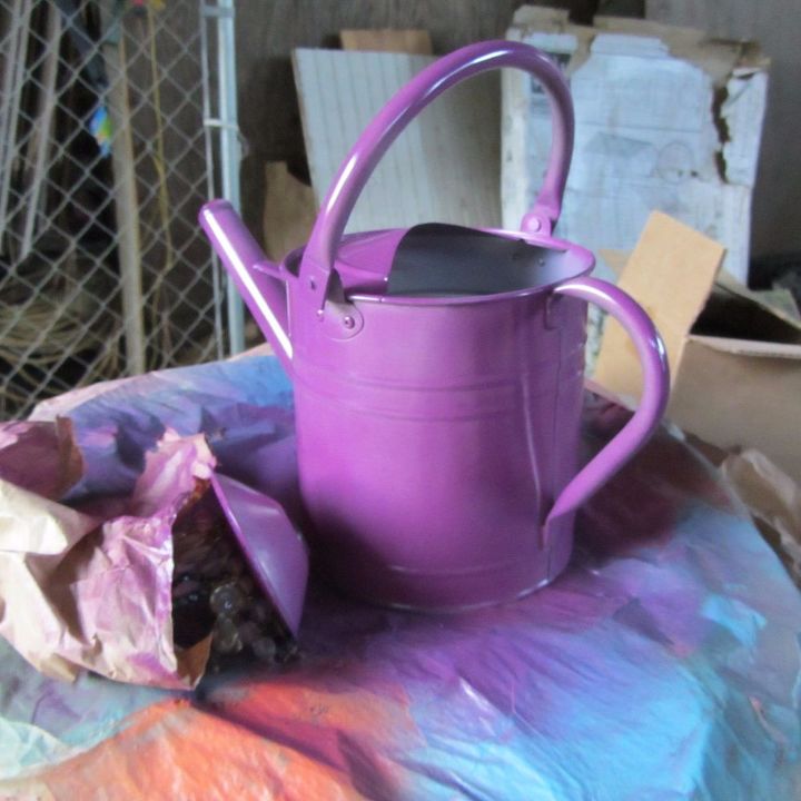 faux watering can