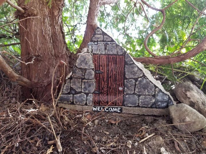 chunk of concrete becomes a fairy door