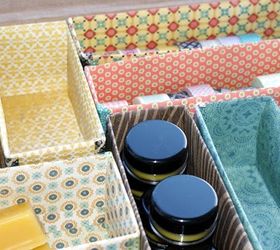 s 26 wonderful ways you can use scrapbooking paper, Declutter With Pretty Repurposed Organizers