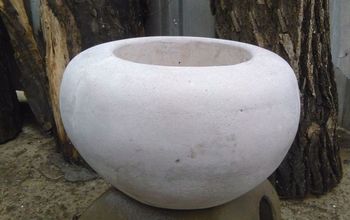 Japanese Bird Bath Bowl Made From Concrete