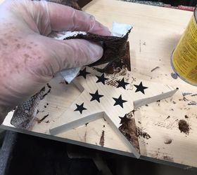 diy stars and stripes wood stained patriotic wall or