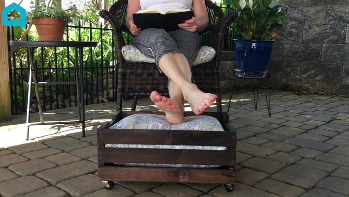 10 clever crafty ways to transform crates, Craft A Discrete Ottoman For The Patio