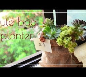 DIY Cute Jute Bag Planter
