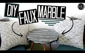 DIY Faux Marble Table Top (Mesa de mármol de imitación)
