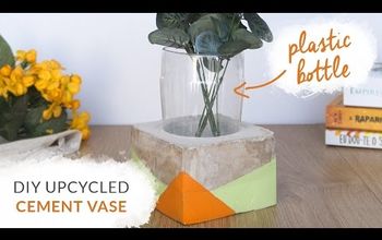  Vaso de cimento reciclado usando uma garrafa de plástico