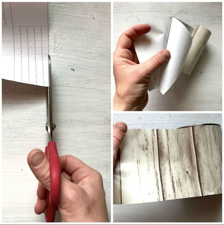 s transform tuna cans into gorgeous lighting in 9 simple steps, Step 2 Measure and cut contact paper