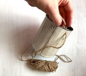 s transform tuna cans into gorgeous lighting in 9 simple steps, Step 5 Thread twine through the holes