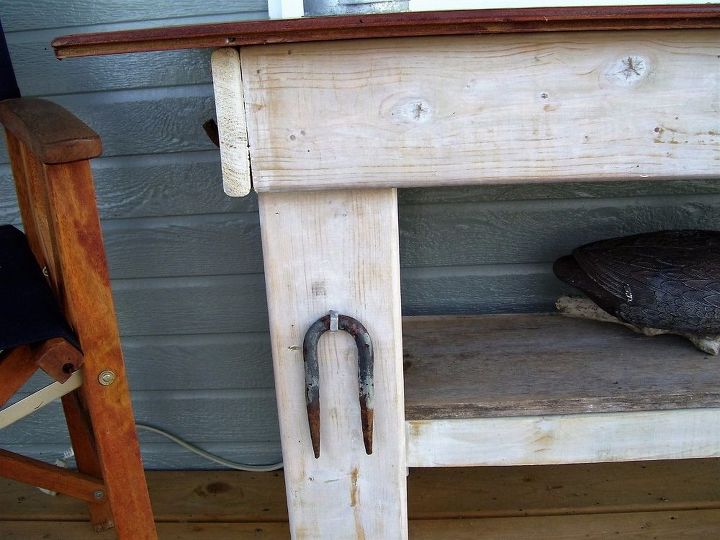 table made from wood scraps