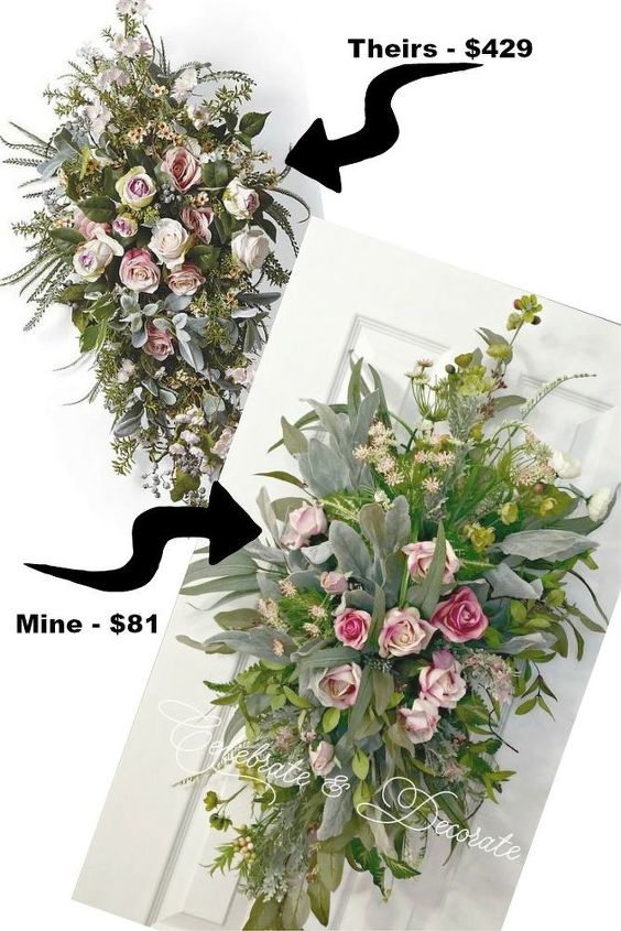 catalog floral swag knock off