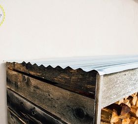 rustic firewood storage shed
