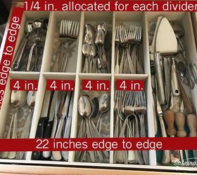 how i made a custom kitchen silverware drawer organizer