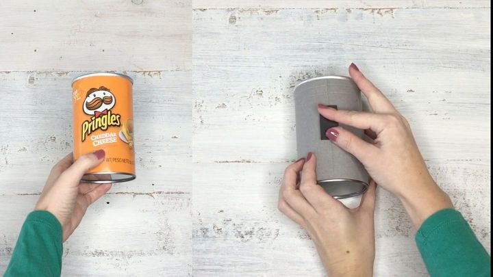 transforma las latas de atn en una magnfica iluminacin en 10 sencillos pasos, Hack 3 Cubrir con papel y a adir un im n