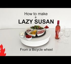 Cómo hacer un Lazy Susan usando una rueda de bicicleta.