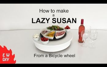  Como fazer uma Lazy Susan usando uma roda de bicicleta.