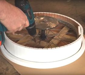 how to make a lazy susan using a bicycle wheel