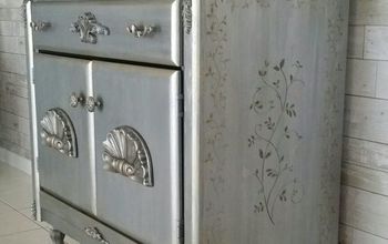 DIY Metallic Silver & Bronze Luster Sideboard Buffet