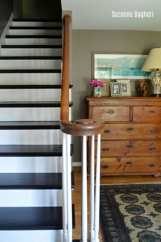 Dark Chocolate Painted Staircase Makeover Hometalk Dark Chocolate Painted Staircase Makeover