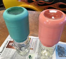 fun and colorful mason jars