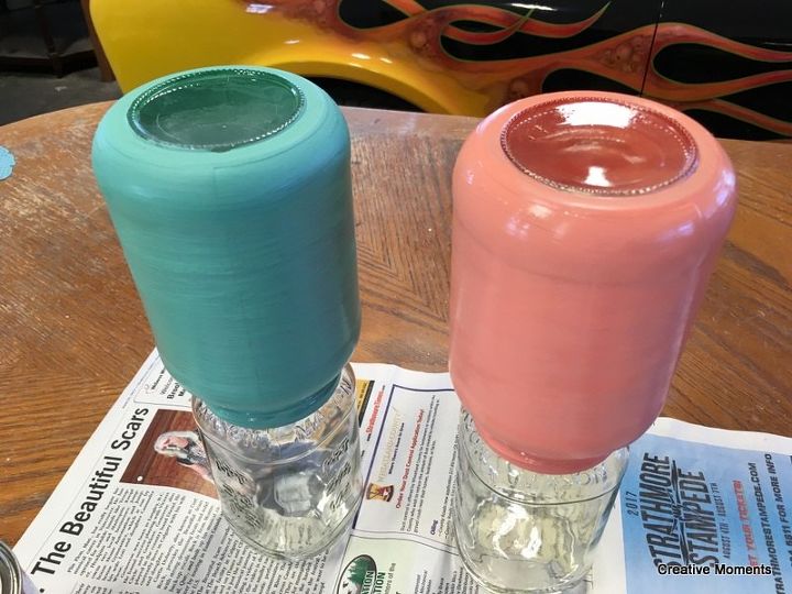 fun and colorful mason jars
