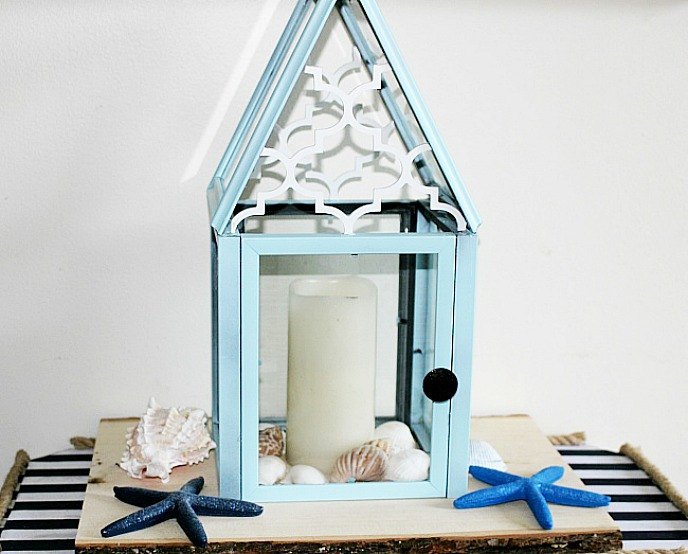 create a beautiful diy lantern from dollar store frames