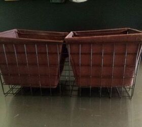 convert a box into a walker basket, Old Wire Basket with Fabric Basket Inserts