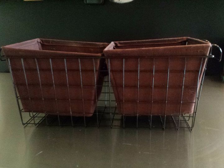 convert a box into a walker basket, Old Wire Basket with Fabric Basket Inserts