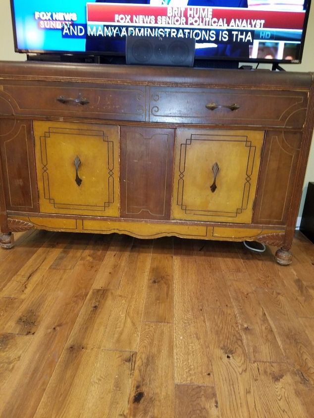 q i want to turn this old buffet into a two sink bathroom vanity