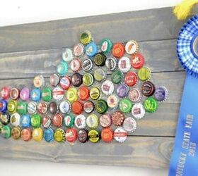 s save your bottle caps for these x crazy cool ideas, A Colorful State Sign