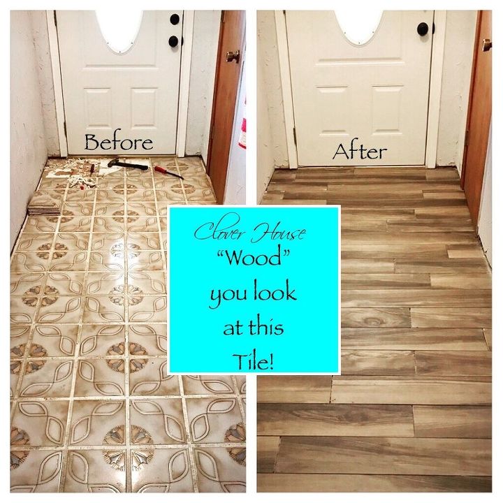 porcelain wood look tile floor
