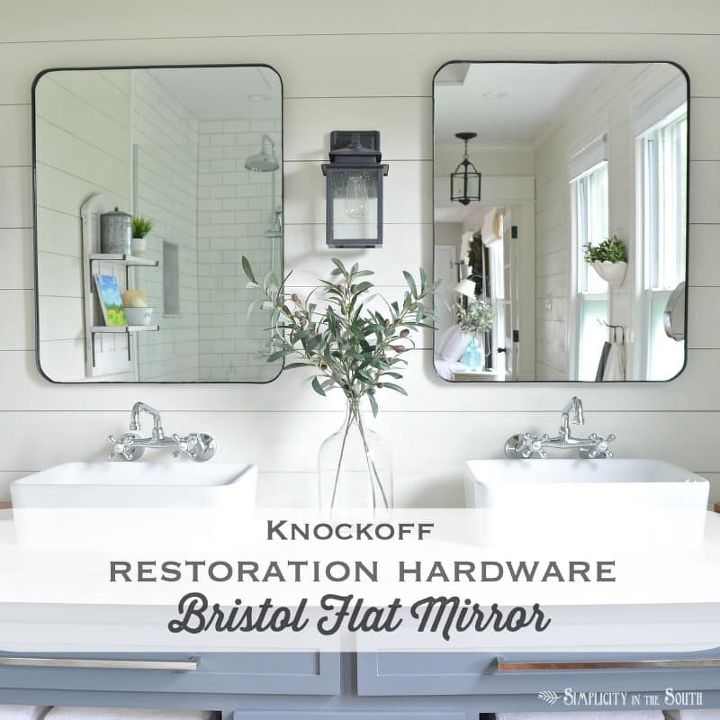 knock off restoration hardware bristol flat mirror