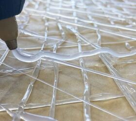 how to make hot glue placemats more crafts ideas, Step 4 Criss cross zig zag overlap