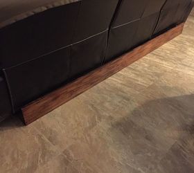 sofa baseboard hides ugly cords mechanics, Finished product
