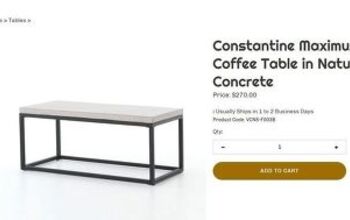 Faux Concrete Countertop Coffee and End Table