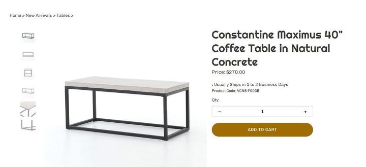 mesa de centro e mesa de apoio de concreto falso
