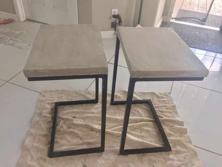 faux concrete countertop coffee and end table