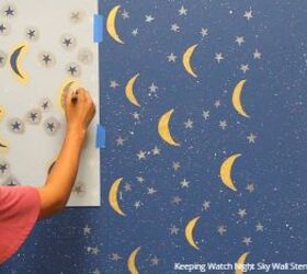 how to paint the night sky with wall stencils