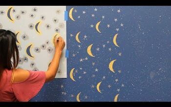 Cómo pintar el cielo nocturno con plantillas de pared