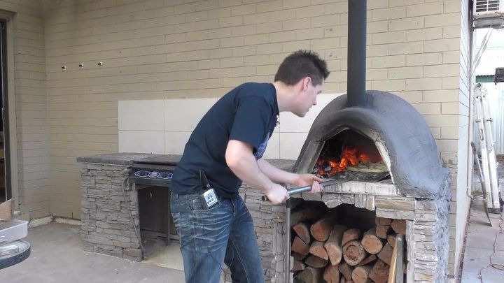 diy wood fired pizza oven for 200