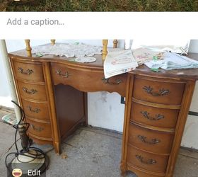 Upcycle An Old Desk Hometalk Item vintage dressing table sourced from marketplace facebook price £30 i started off by giving the next piece of furniture on my wish list was something that i could use as a coffee table in my lounge. upcycle an old desk hometalk