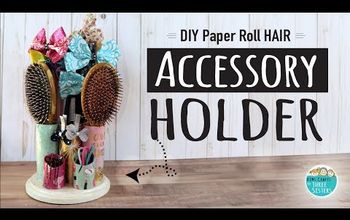  Faça um porta acessórios de cabelo com rolos de papel