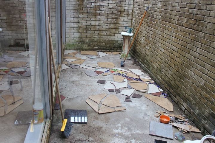 mosaic catio cat patio project