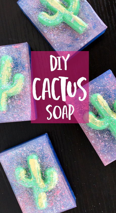 tutorial de jabn de cactus con purpurina