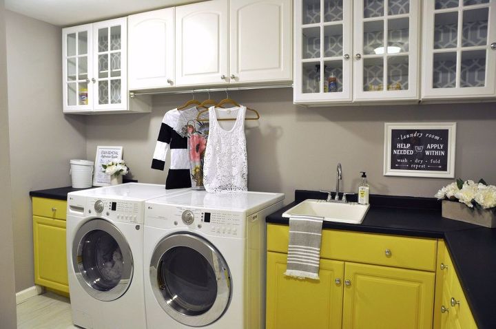 bright and cheery laundry room makeover for 200