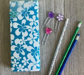 diy school supplies with duck tape and rhinestones