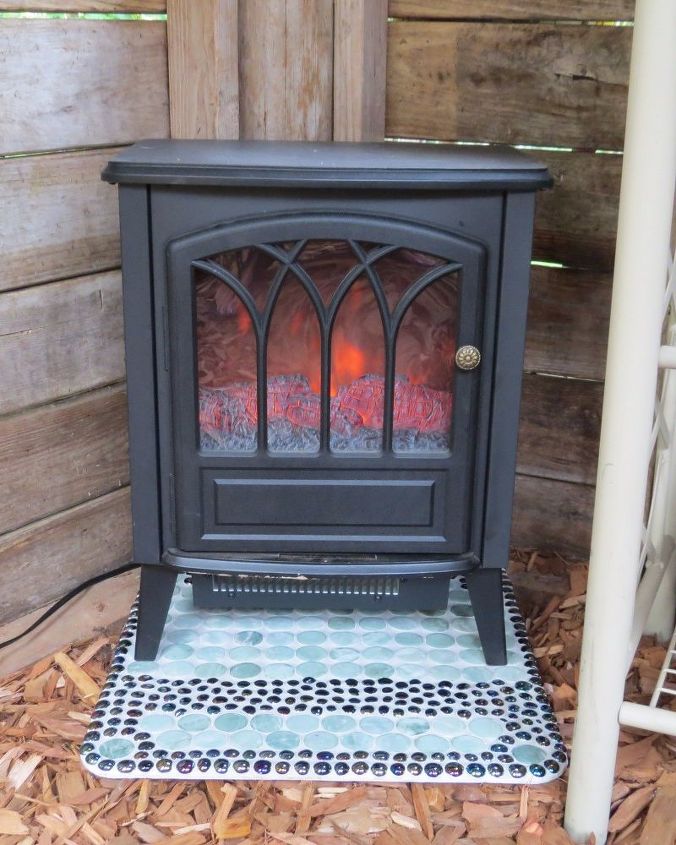 fire place hearth for my she shed
