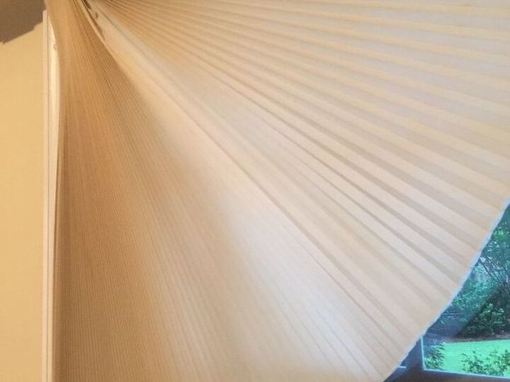 q how do i remove pleated window shades that have broken strings