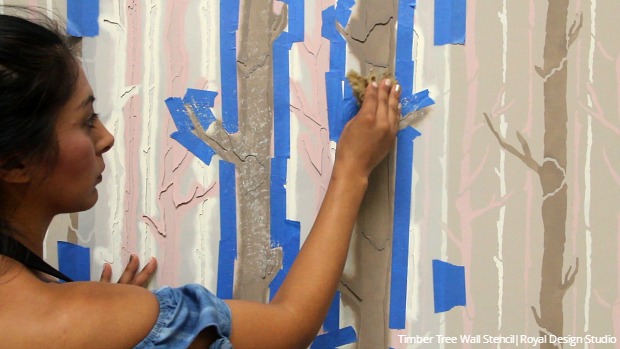 branch out and stencil a tree wallpaper look video tutorial