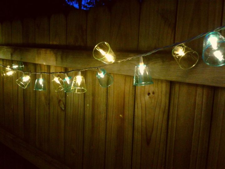 plastic shot glass patio lights