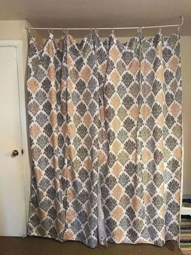 laundry room with curtains